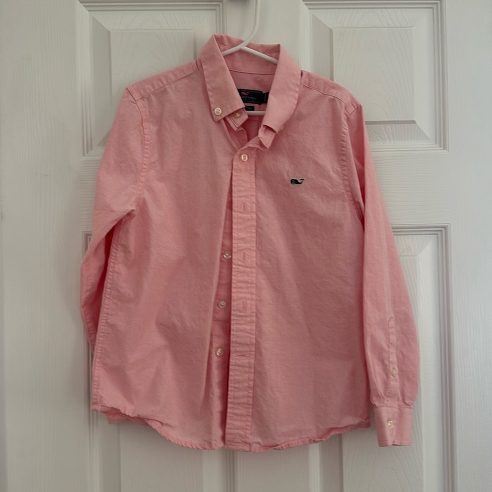 Vineyard vines pink whale shirt size 6 boys